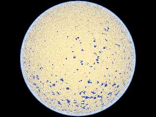 2010-05-05 ghurghusht, global view centered on substellar point, take 5 (thickness 100, density 0.15, rayleigh factor 0.