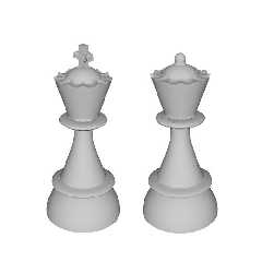 povray mesh chess king and queen.jpg